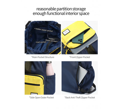 Рюкзак Tigernu T-S8511 14" Blue with Yellow (T-S8511BlueY)