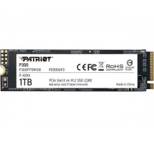 Накопичувач SSD M.2 Patriot P300 1TB NVMe 2280 PCIe 3.0x4 3D NAND TLC (P300P1TBM28)