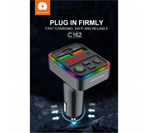 АЗП з FM-модулятором WUW-C162 Black (6972573334971)