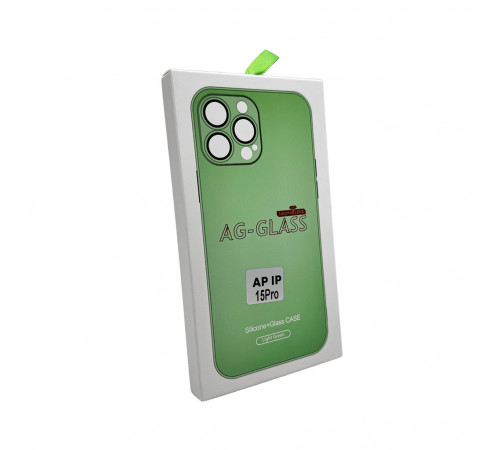 Чохол для смартфона AG Glass Matt Frame Color Logo for Apple iPhone 15 Pro Light Green (AGMattFrameiP15PLGreen)