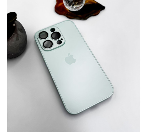 Чохол для смартфона AG Glass Matt Frame Color Logo for Apple iPhone 15 Pro Light Green (AGMattFrameiP15PLGreen)