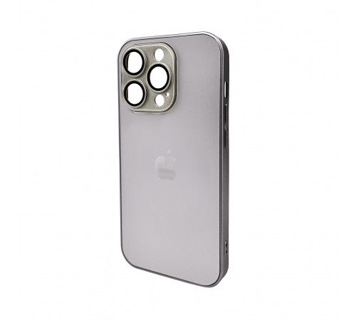 Чохол для смартфона AG Glass Matt Frame Color Logo for Apple iPhone 15 Pro Titanium Grey (AGMattFrameiP15PGrey)