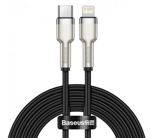 Кабель Baseus Cafule Series Metal Data Cable Type-C to iP PD 20W 2m Black (CATLJK-B01)