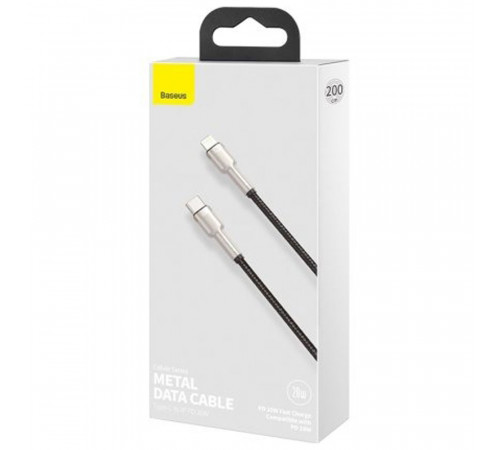 Кабель Baseus Cafule Series Metal Data Cable Type-C to iP PD 20W 2m Black (CATLJK-B01)