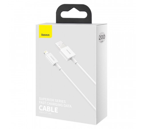 Кабель Baseus Superior Series Fast Charging Data Cable USB to iP 2.4A 2m White (CALYS-C02)