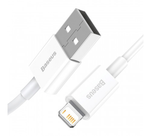 Кабель Baseus Superior Series Fast Charging Data Cable USB to iP 2.4A 2m White (CALYS-C02)