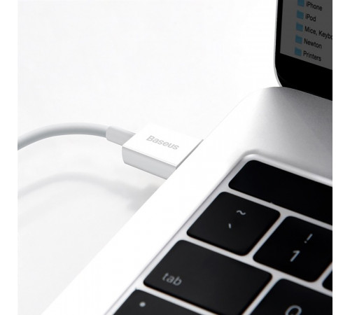 Кабель Baseus Superior Series Fast Charging Data Cable USB to iP 2.4A 2m White (CALYS-C02)