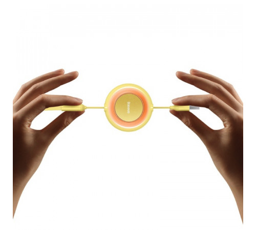 Кабель Baseus Bright Mirror 2 Series Retractable 3-in-1 Fast Charging  Data Cable USB to M+L+C 3.5A 1.1m yellow (CAMJ010011)