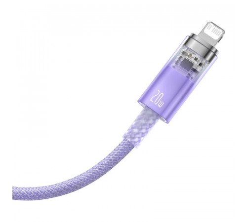 Кабель Baseus Explorer Series Fast Charging Cable with Smart Temperature Control Type-C to iP 20W 1m Purple (CATS010205)