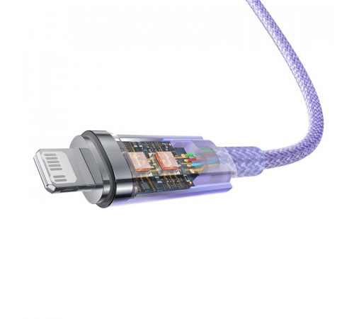 Кабель Baseus Explorer Series Fast Charging Cable with Smart Temperature Control Type-C to iP 20W 1m Purple (CATS010205)