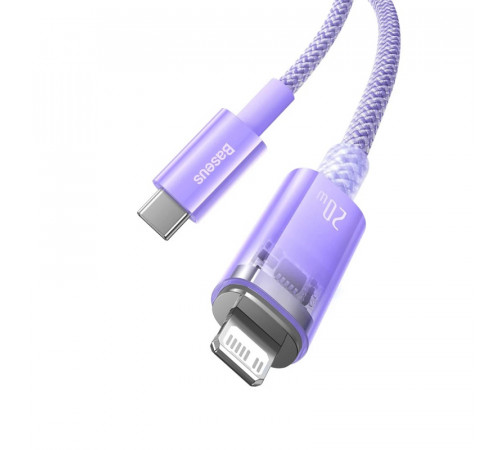 Кабель Baseus Explorer Series Fast Charging Cable with Smart Temperature Control Type-C to iP 20W 1m Purple (CATS010205)