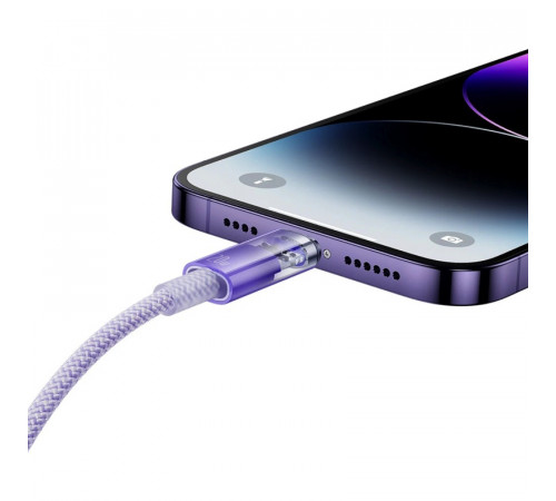 Кабель Baseus Explorer Series Fast Charging Cable with Smart Temperature Control Type-C to iP 20W 1m Purple (CATS010205)