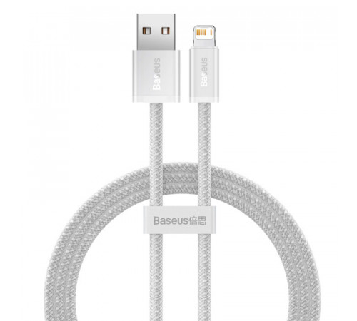 Кабель Baseus Dynamic Series Fast Charging Data Cable USB to iP 2.4A 2m White (CALD000502)