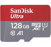 Карта пам'яті microSDXC (UHS-1) SanDisk Ultra 128Gb class 10 A1 (140Mb/s) (adapter SD) Imaging Packaging (SDSQUAB-128G-GN6IA)