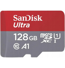 Карта памяти microSDXC (UHS-1) SanDisk Ultra 128Gb class 10 A1 (140Mb/s) (adapter SD)