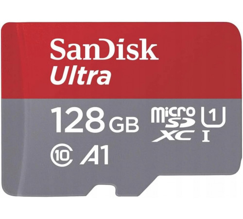 Карта пам'яті microSDXC (UHS-1) SanDisk Ultra 128Gb class 10 A1 (140Mb/s) (adapter SD) Imaging Packaging (SDSQUAB-128G-GN6IA)
