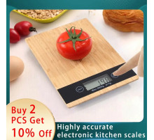 Весы   Бамбуковые деревянные весы, 5 кг, кухонные весы  KE-S  (40)