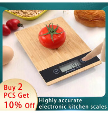 Ваги Бамбукові дерев'яні ваги, 5 кг, кухонні ваги  KE-S (40)