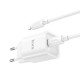 Мережевий зарядний пристрій з кабелем HOCO C148A Charm single port PD30W charger set (C to iP) (EU) White (6942007630313)