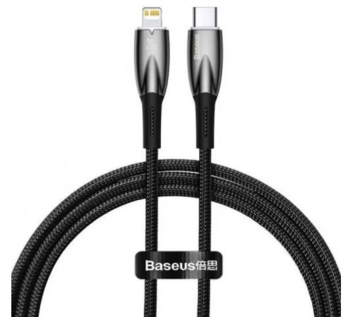 Кабель Baseus Glimmer Series Fast Charging Data Cable Type-C to iP 20W 1m Black (CADH000001)