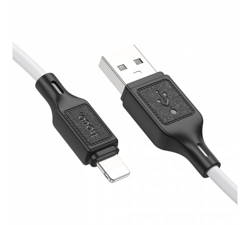 Кабель HOCO X90 Cool silicone charging data cable for iP White (6931474788412)