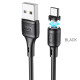 Кабель HOCO X52 USB to Micro 2.4A, 1m, PVC, PVC connectors, magnetic, Black (6931474735539)