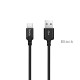 Кабель HOCO X14 USB to Type-C 3A, 1m, nylon, aluminum connectors, Black (6957531062868)
