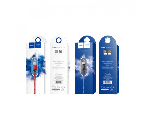 Кабель HOCO X14 USB to Type-C 3A, 1m, nylon, aluminum connectors, Black (6957531062868)