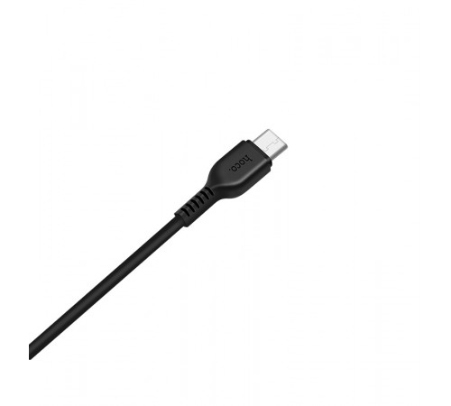 Кабель HOCO X20 USB to Type-C 3A, 2m, PVC, TPE connectors, Black (6957531068907)