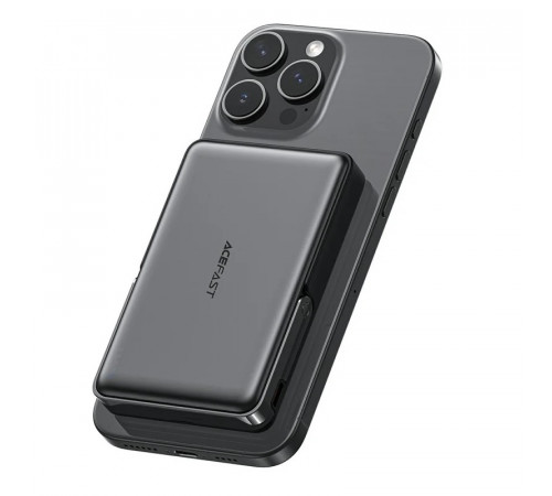 Зовнішній акумулятор ACEFAST M17 PD20W/22.5W magnetic fast charging power bank with built-in stand 10000mAh Black (6974316284000)