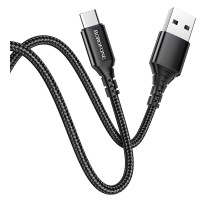 Кабель BOROFONE BX54 Ultra bright Micro-USB 1m 2.4A Black (6931474745811)