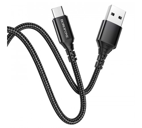 Кабель BOROFONE BX54 Ultra bright Micro-USB 1m 2.4A Black (6931474745811)