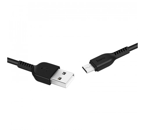 Кабель HOCO X20 USB to Micro 2A, 3m, PVC, TPE connectors, Black (6957531068945)
