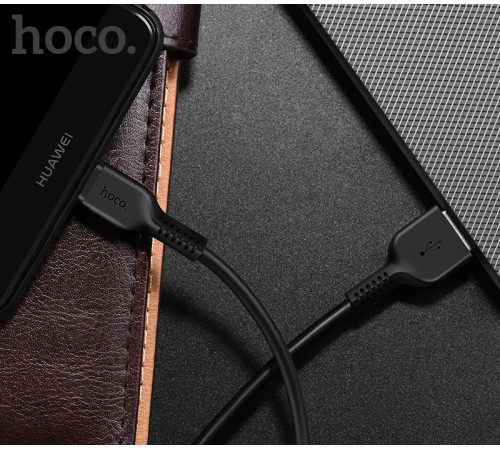 Кабель HOCO X20 USB to Type-C 3A, 3m, PVC, TPE connectors, Black (6957531068969)