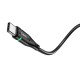 Кабель HOCO U93 USB to Type-C 3A, 1.2m, nylon, aluminum connectors, light indicator, Black (6931474732170)