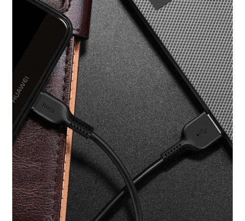 Кабель HOCO X13 USB to Type-C 3A, 1m, PVC, PVC connectors, Black (6957531061182)