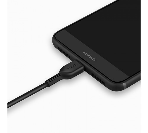 Кабель HOCO X13 USB to Type-C 3A, 1m, PVC, PVC connectors, Black (6957531061182)