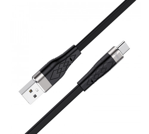 Кабель HOCO X53 USB to Type-C 3A, 1m, silicone, aluminum connectors, Black (6931474738097)