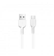 Кабель HOCO X13 USB для Type-C 3A, 1m, PVC, PVC connectors, White (6957531061199)