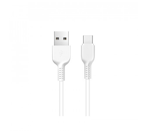 Кабель HOCO X13 USB to Type-C 3A, 1m, PVC, PVC connectors, White (6957531061199)