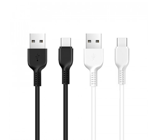 Кабель HOCO X13 USB to Type-C 3A, 1m, PVC, PVC connectors, White (6957531061199)