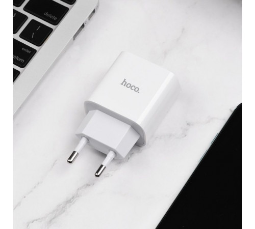 Мережевий зарядний пристрій HOCO C76A Plus Speed source PD20W charger White (6931474746917)
