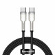 Кабель Baseus Cafule Series Metal Data Cable Type-C to Type-C 100W 2m Black (CATJK-D01)