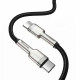 Кабель Baseus Cafule Series Metal Data Cable Type-C to Type-C 100W 2m Black (CATJK-D01)