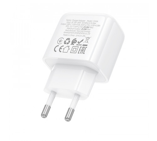 Мережевий зарядний пристрій HOCO CS53A Surplus single port PD25W charger White (6942007631488)
