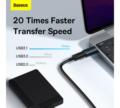 Адаптер Baseus Ingenuity Series Mini OTG Adaptor USB 3.1 to Type-C  Blue (ZJJQ000103)