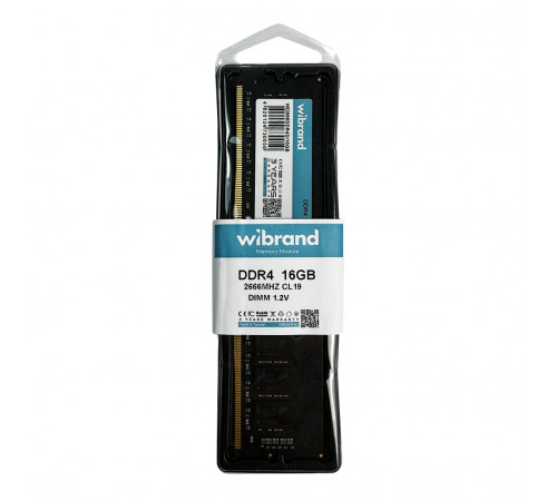 Оперативна пам'ять DDR4 Wibrand 16GB 2666MHz CL19 DIMM (WI2666DDR4D/16GB)