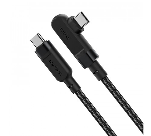 Кабель ACEFAST C5-03 USB-C to USB-C 100W right angled aluminum alloy 2m Black (6974316281016)