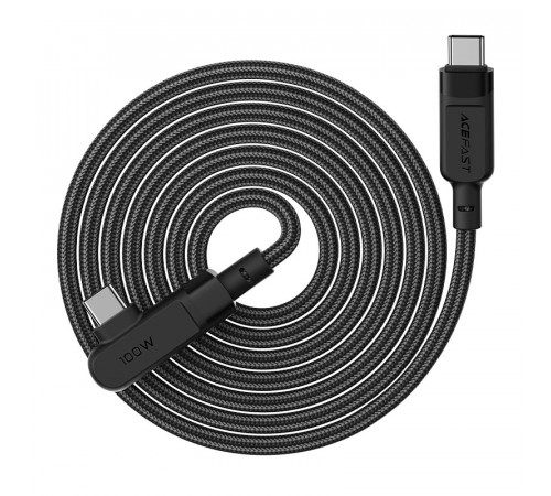 Кабель ACEFAST C5-03 USB-C to USB-C 100W right angled aluminum alloy 2m Black (6974316281016)