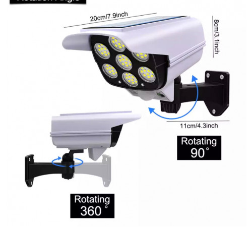 муляж камера + прожектор  KL-2178      7led SOLAR SENSOR LIGHT   (50) (60)